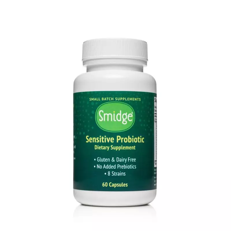 Smidge® Sensitive Probiotic Capsules - Front Bottle
